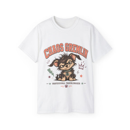 Chaos Gremlin T-Shirt — “Professional Troublemaker” Cute Mischief Graphic Tee