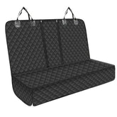 Poppie21 black waterproof dog car seat cover made of durable quilted Oxford cloth for pet travel protection.