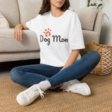 Dog Mom T‑Shirt — Cute Paw Heart Graphic Tee for Pet Lovers