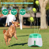 1 Stück Automatischer Hundeballwerfer Inklusive 6 Tennisbälle Hund Mit 3 Einstellbaren Wurfweiten Interaktive Ballwurfmaschine Für Kleine Mittlere Hunde
