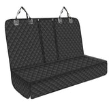 Poppie21 black waterproof dog car seat cover made of durable quilted Oxford cloth for pet travel protection.